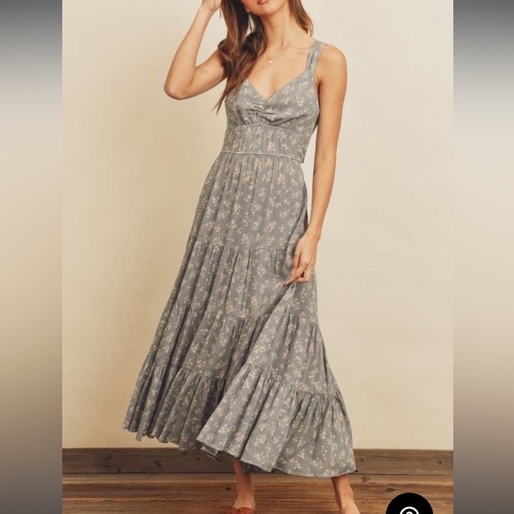 Dress Forum Los Angeles blue tiered dress